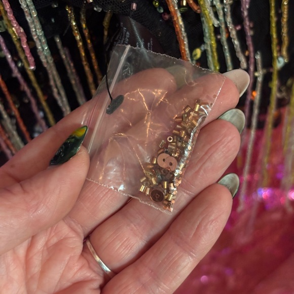 NastyGal Tassel Beaded Mini Shift Dress In Black - Picture 4 of 16